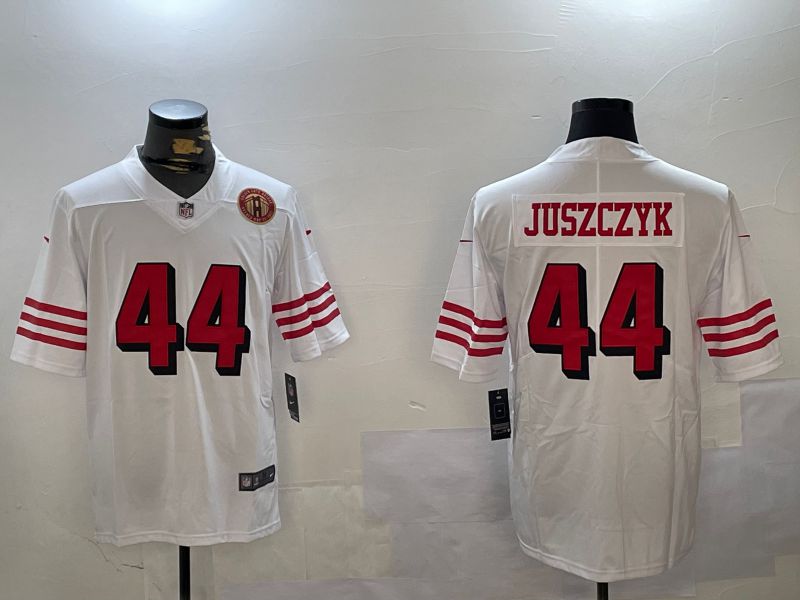 Men San Francisco 49ers 44 Juszczyk White Second generation 2024 Nike Limited NFL Jersey style 9